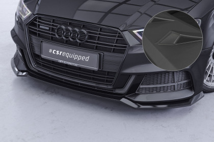 Spoiler pod přední nárazník CSR CUP pro Audi A3 S-Line / S3 8V 2016-2020 - černý matný