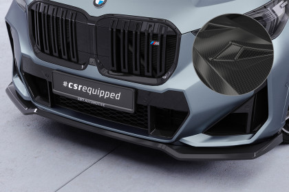 Spoiler pod přední nárazník CSR CUP pro BMW X1 U11 M-Paket 2022- carbon look lesklý