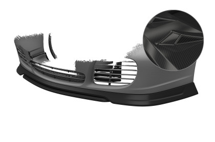Spoiler pod přední nárazník CSR CUP pro Porsche 911/996 2002-2006 - carbon look lesklý