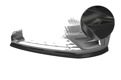Spoiler pod přední nárazník CSR CUP pro Renault Trafic III 2021- carbon look lesklý