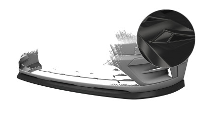 Spoiler pod přední nárazník CSR CUP pro Renault Trafic III 2021- černý lesklý