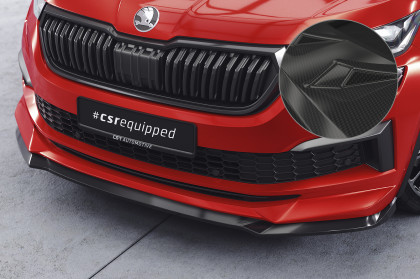 Spoiler pod přední nárazník CSR CUP pro Škoda Kodiaq RS 2021- - carbon look lesklý