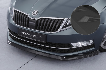Spoiler pod přední nárazník CSR CUP pro Škoda Octavia 3 (Typ 5E) - černá struktura