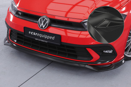 Spoiler pod přední nárazník CSR CUP pro VW Polo 6 2G (Typ AW) GTI / R-Line - carbon look lesklý