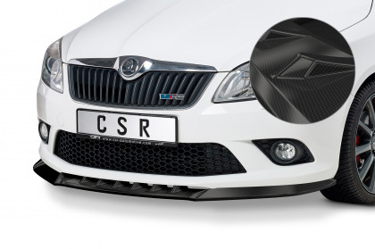 Spoiler pod přední nárazník CSR CUP - Škoda Fabia 2 RS (5J) carbon look lesklý