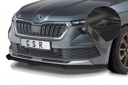 Spoiler pod přední nárazník CSR CUP - Škoda Kamiq 19- carbon look lesklý