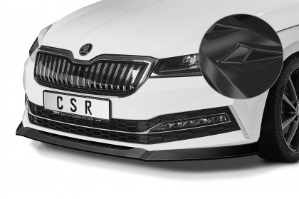 Spoiler pod přední nárazník CSR CUP - Škoda Superb III 19- (Typ 3V)  - carbon look lesklý