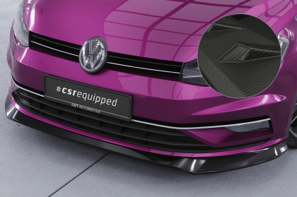 Spoiler pod přední nárazník CSR CUP -  VW Golf 7 17-  - carbon look matný
