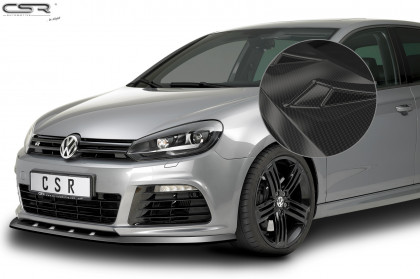 Spoiler pod přední nárazník CSR CUP - VW Golf VI/6 R 09-12 carbon look lesklý