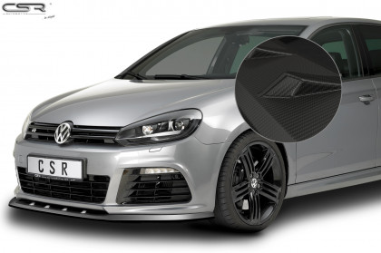 Spoiler pod přední nárazník CSR CUP - VW Golf VI/6 R 09-12 carbon look matný 