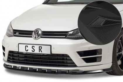 Spoiler pod přední nárazník CSR CUP - VW Golf VII R 13-17 carbon look matný