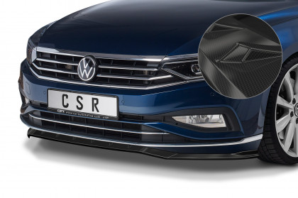 Spoiler pod přední nárazník CSR CUP - VW Passat B8 Typ 3G 2019- carbon look lesklý