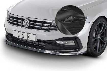 Spoiler pod přední nárazník CSR CUP - VW Passat B8 Typ 3G Rline 2019- carbon look lesklý