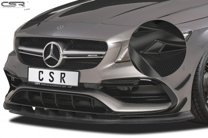 Spoiler pod přední nárazník CSR  - Mercedes CLA AMG / A 45 AMG  carbon look lesklý