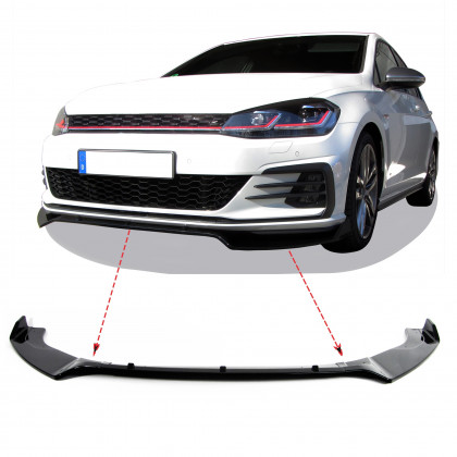 Spoiler pod přední nárazník - Golf 7 Gti 12-18 černý lesklý