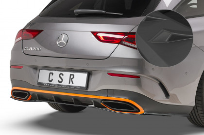 Spoiler střední pod zadní nárazník CSR - Mercedes Benz CLA X118 AMG-Line černý matný