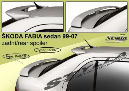 Spoiler střešní, křídlo Stylla Škoda Fabia I sedan FAB07L