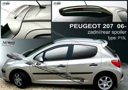 Spoiler zadní dveří horní, křídlo Stylla Peugeot 207