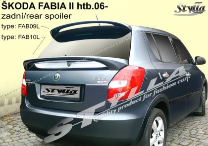 Spoiler zadní dveří horní, křídlo Stylla Škoda Fabia II htb