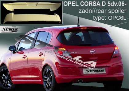 Spoiler zadní horní, křídlo Stylla Opel Corsa D 5D 07-