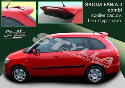 Spoiler zadní horní, křídlo Stylla Škoda Fabia II combi 07-14