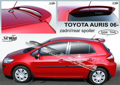 Spoiler zadní horní, křídlo Stylla  Toyota Auris 06-