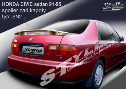 Spoiler zadní kapoty, křídlo Stylla SN2 Honda Civic sedan 91-95