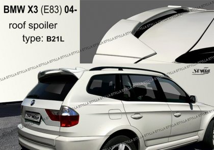 Spoiler zadních dveří horní, křídlo Stylla - BMW X3 E83 04-