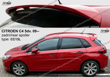 Spoiler zadních dveří horní, křídlo Stylla - Citroen C4 5dv. 09-