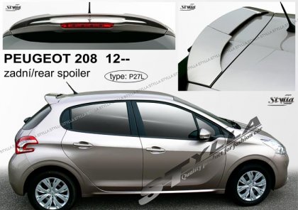 Spoiler zadních dveří horní, křídlo Stylla - Peugeot 208 12-