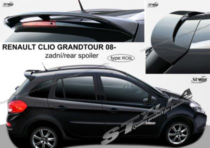 Spoiler zadních dveří horní, křídlo Stylla - Renault Clio Grandtour 08-