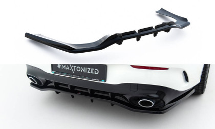 Spoiler zadního nárazniku Mercedes-AMG CLA 35 / 45 Coupe / Shooting Brake C118 Facelift / X118 Facelift černý lesklý plast