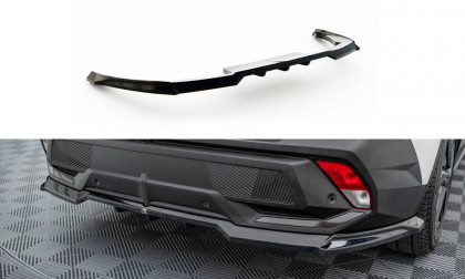 Spoiler zadního nárazniku Peugeot 408 Mk1 černý lesklý plast