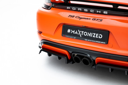 Spoiler zadního narázníku Porsche 718 Cayman GTS 982c černý lesklý plast