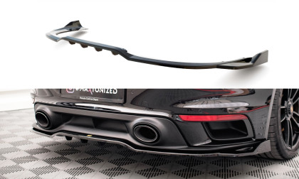 Spoiler zadního nárazníku Porsche 911 Turbo S 992 černý lesklý plast