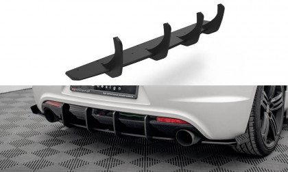 Spoiler zadního nárazníku Street pro Volkswagen Scirocco R Mk3 černo červený