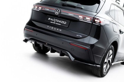 Spoiler zadního narázníku Volkswagen Tiguan Mk3 černý lesklý plast