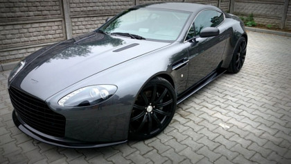 Spojler pod nárazník lipa ASTON MARTIN V8 VANTAGE CARBON FIBRE LOOK černý lesklý plast