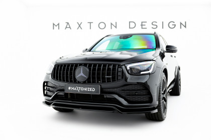 Spojler pod nárazník lipa Mercedes-AMG GLC 43 / AMG-Line SUV X253 Facelift černý lesklý plast