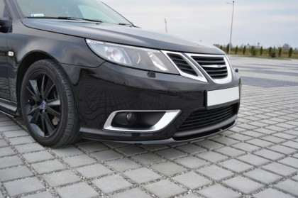 Spojler pod nárazník lipa Saab 9-3 Aero Mk2 Facelift černý lesklý plast