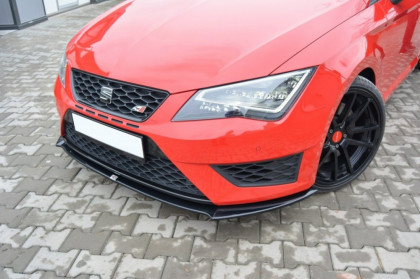 Spojler pod nárazník lipa Seat Leon III Cupra / FR černý lesklý plast