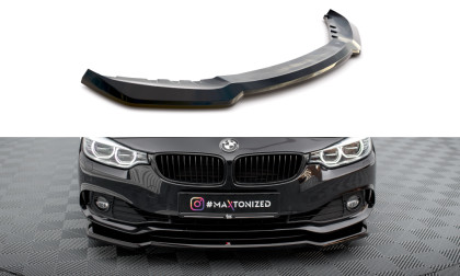 Spojler pod nárazník lipa V.1 BMW 4 Gran Coupe F36 černý lesklý plast