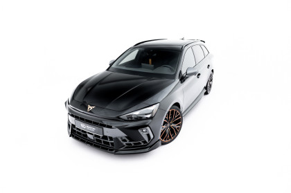 Spojler pod nárazník lipa V.1 Cupra Leon ST / Hatchback Mk1 Facelift černý lesklý plast