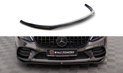 Spojler pod nárazník lipa V.1 Mercedes-Benz C AMG Line / C43 AMG Sedan / Coupe W205 / C205 Facelift černý lesklý plast