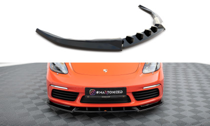 Spojler pod nárazník lipa V.1 Porsche 718 Cayman 982c černý lesklý plast