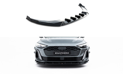 Spojler pod nárazník lipa V.2 Audi A5 S-Line Sedan / Avant B10 černý lesklý plast