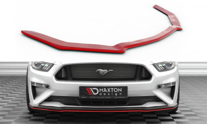 Spojler pod nárazník lipa V.2 Ford Mustang Mk6 Facelift černý lesklý plast