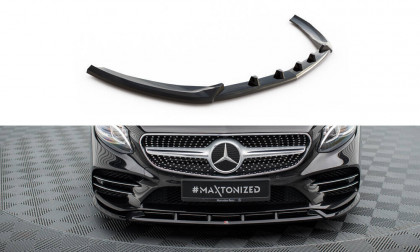 Spojler pod nárazník lipa V.2 Mercedes-Benz S Coupe AMG-Line C217 Facelift černý lesklý plast