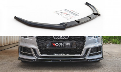 Spojler pod nárazník lipa V.3 Audi S3 8V Facelift černý lesklý plast