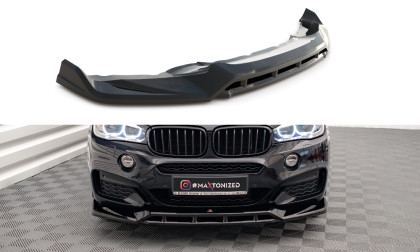 Spojler pod nárazník lipa V.3 BMW X6 M-Pack F16 černý lesklý plast